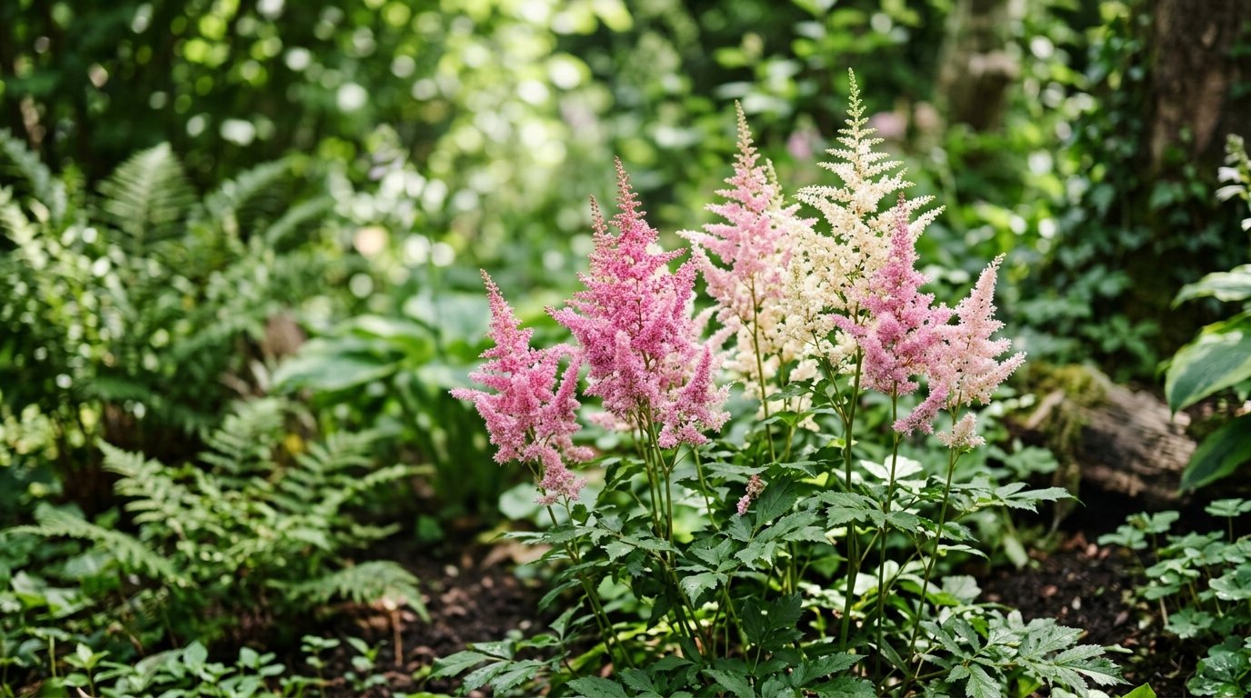 Astilbe im Garten: die einfache Staude die sogar im Schatten blüht