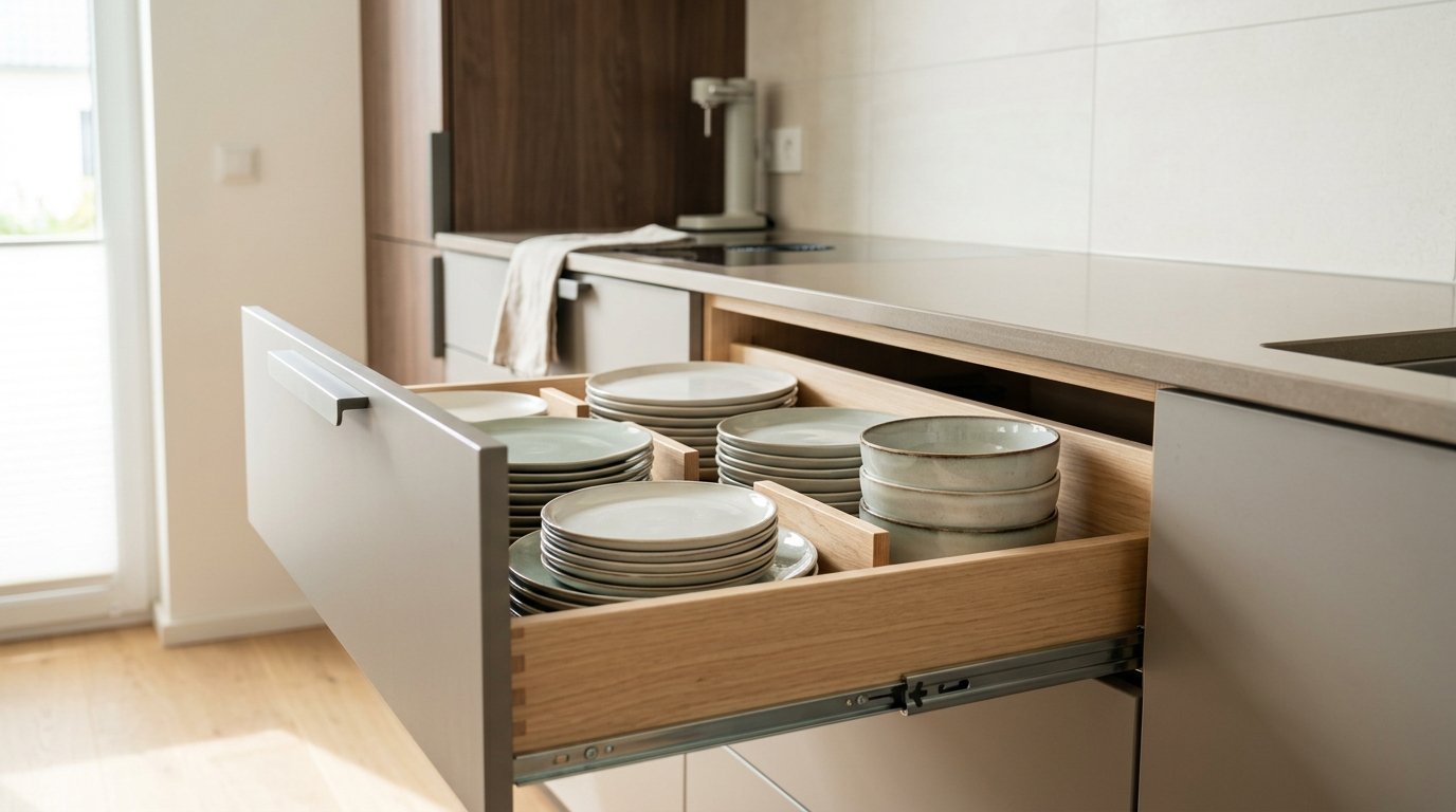 Im Jahr 2026 beraubt Sie das Behalten von hohen Schränken in der Küche dieses spanischen Trends, der mehr Stauraum bringt