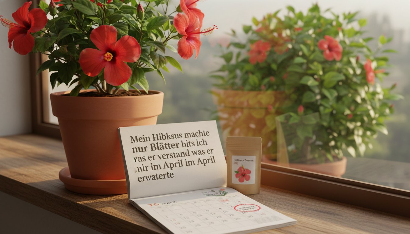 Mein Hibiskus machte nur Blätter bis ich verstand was er von mir im April erwartete